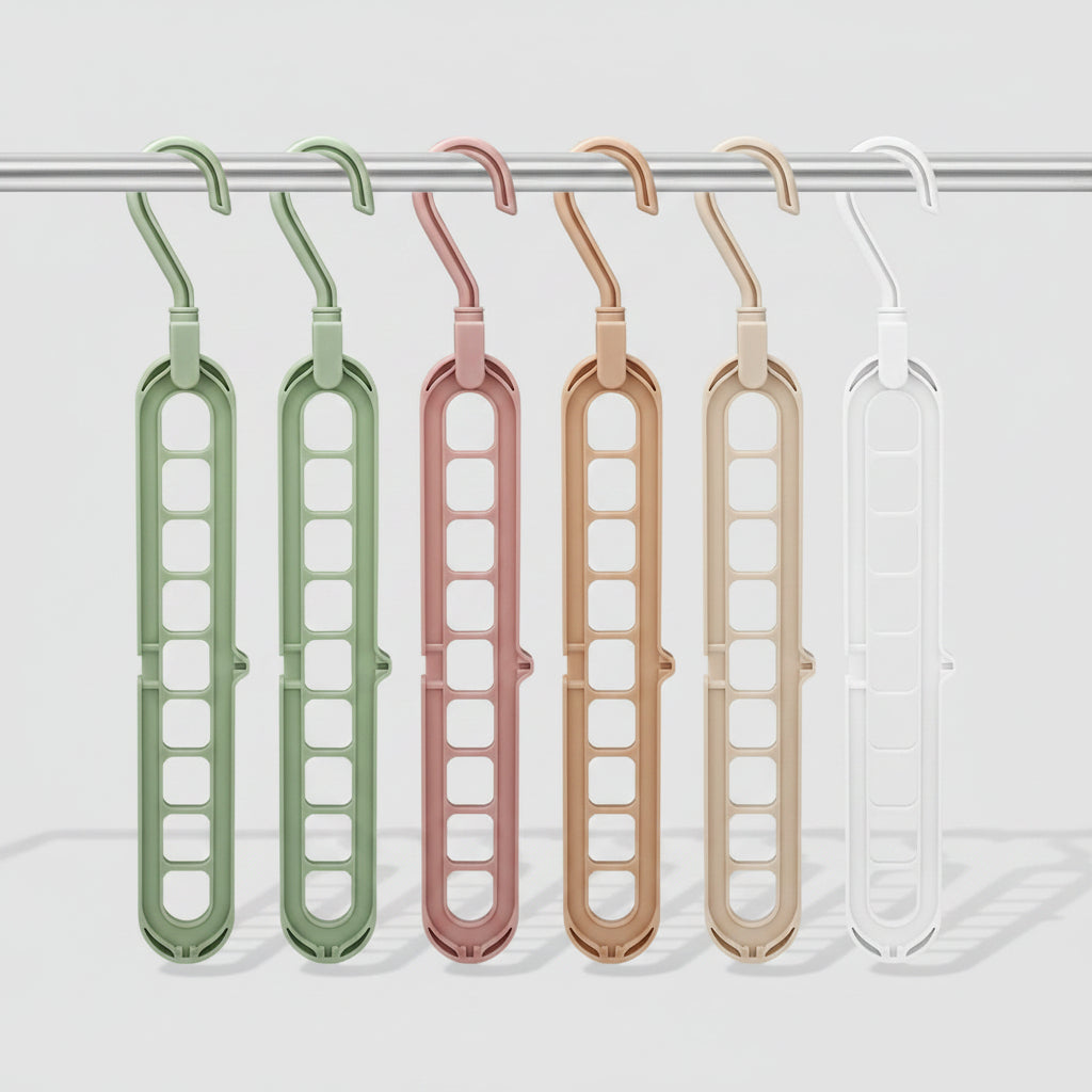 Set Organizador de Clóset X5 Ganchos Ahorradores de Espacio Blancos – By LATAM