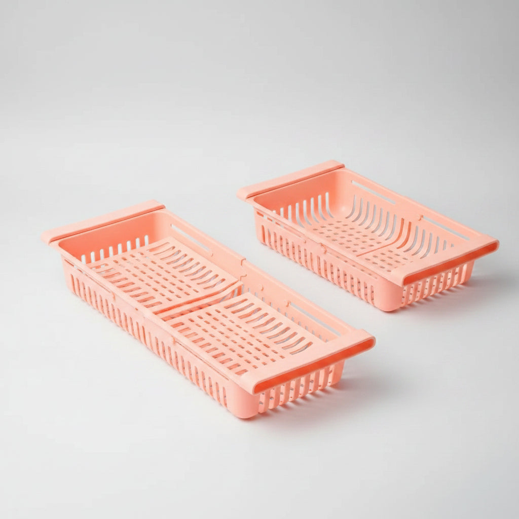 Set de Cestas Organizadoras Ajustables para Refrigerador X3