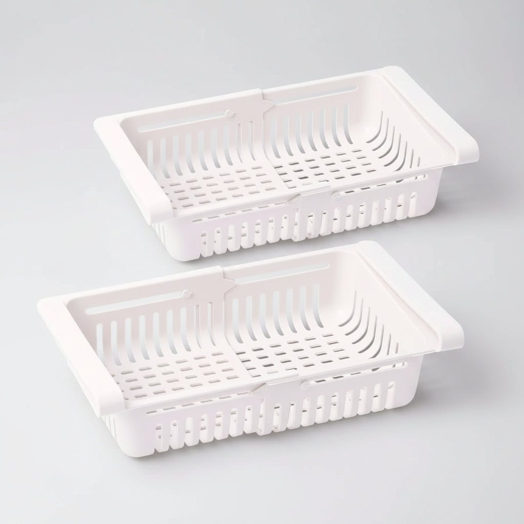 Set de Cestas Organizadoras Ajustables para Refrigerador X3