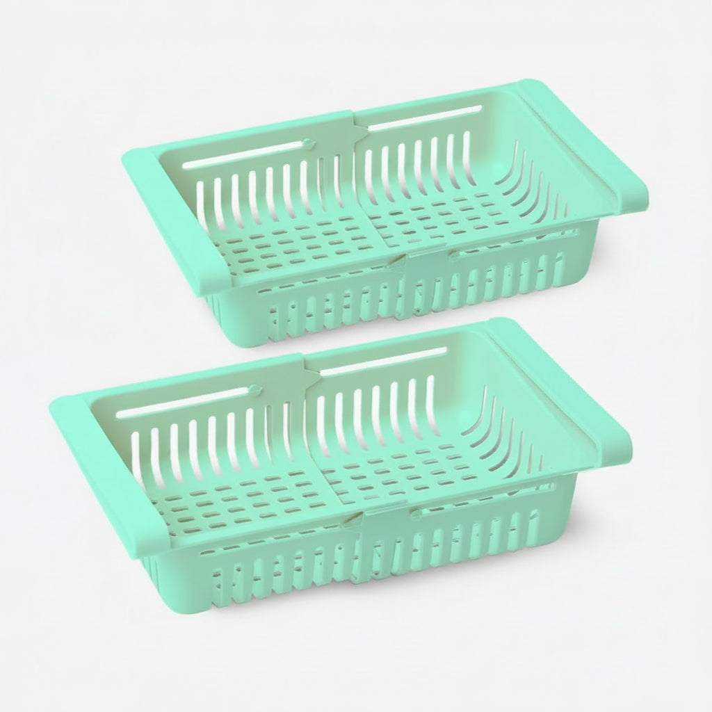 Set de Cestas Organizadoras Ajustables para Refrigerador X3