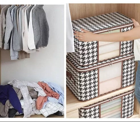 Caja Organizadora Premium Black & White - Para Ropa y Tendidos